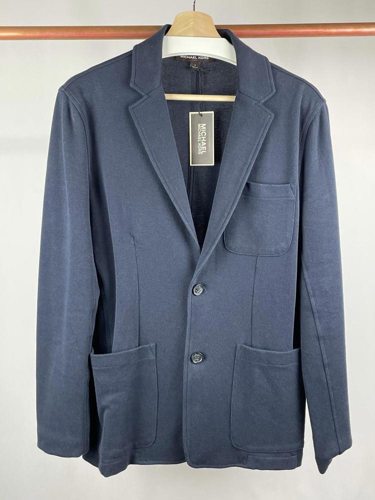 Michael Kors Navy Slim Fit Knit 2 Buttons Blazer Size Small